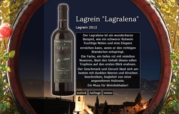 La cantina dei vini Bolzano Tenuta Plonerhof