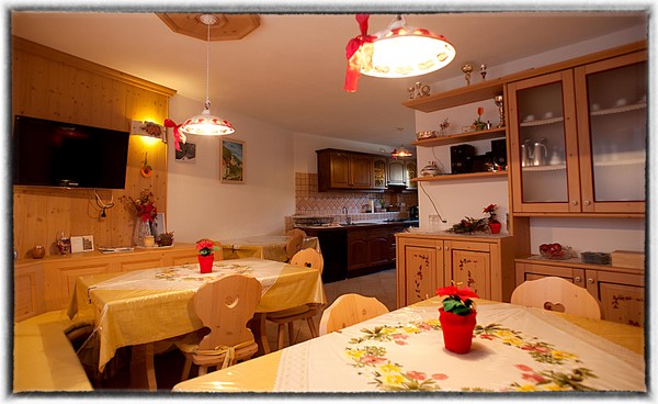 Die Gemeinschaftsräume B&B + Ferienwohnungen auf dem Bauernhof Kassian
