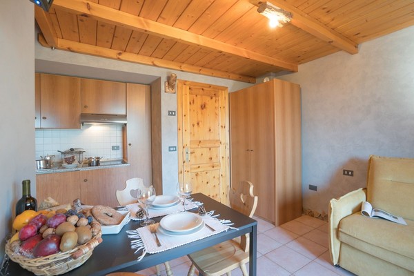 La zona giorno Residence Fior D'Alpe