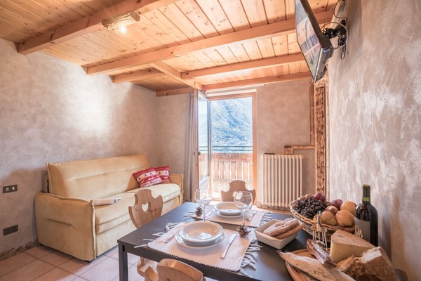 La zona giorno Residence Fior D'Alpe