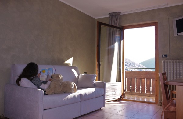 La zona giorno Residence Fior D'Alpe