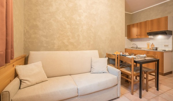 La zona giorno Residence Fior D'Alpe