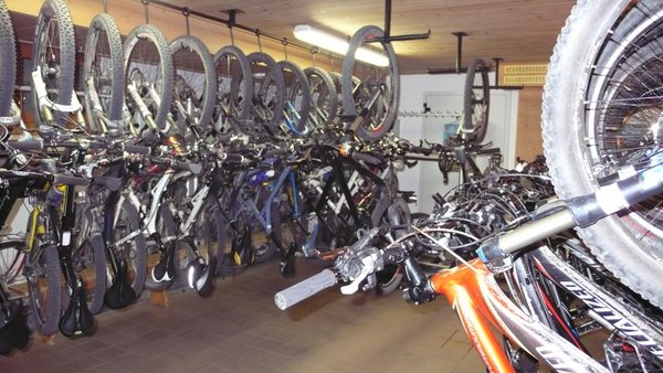 The bike storage