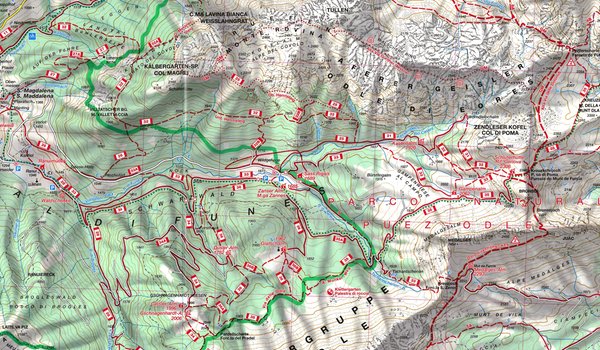Position Alpine farm Kaserill Alm Valley Funes / Villnösser Tal