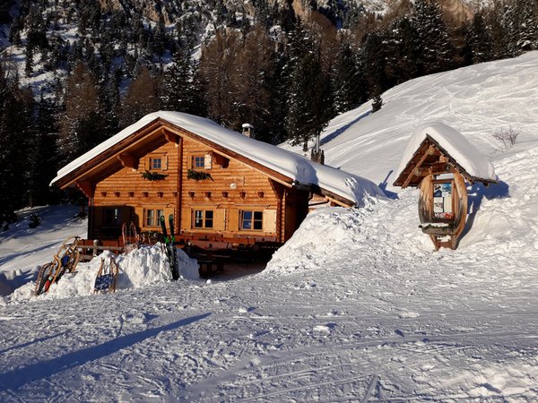 Photo exteriors in winter Alpine farm Kaserill Alm
