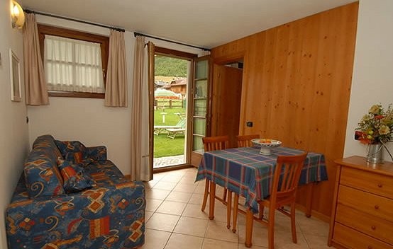 La zona giorno Residence Pineta