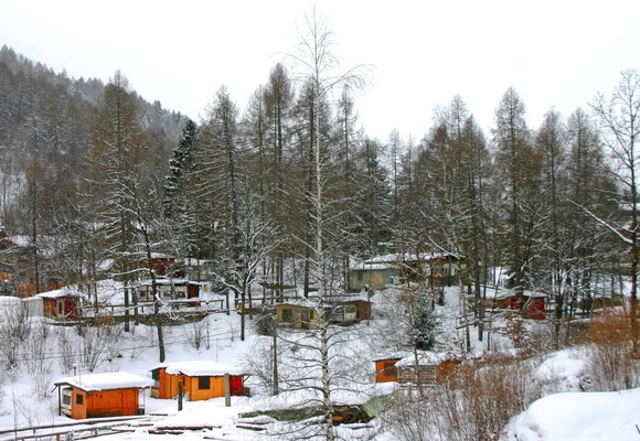 Photo exteriors in winter Camping Aprica