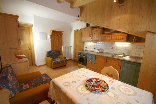La zona giorno Residence Ciasa Pars