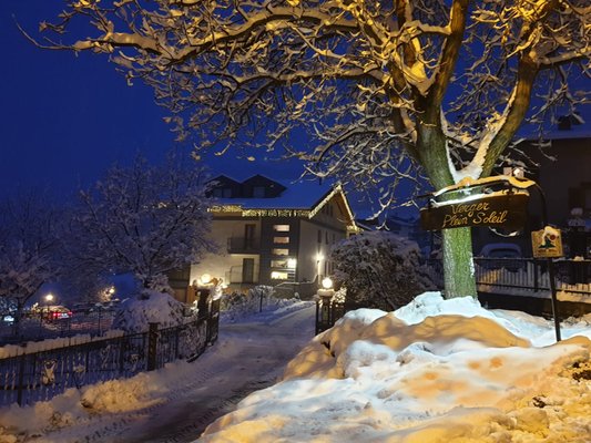 Foto esterno in inverno Chambres d'hotes Verger Plein Soleil