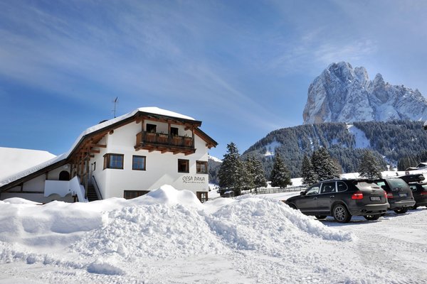 Foto invernale di presentazione Appartamenti Cesa Pana Mountain Lodge