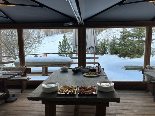 The restaurant Champoluc/Ayas/Antagnod (Monte Rosa) Lo Pejo