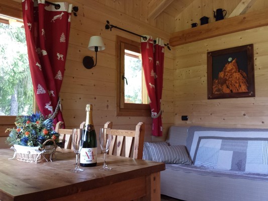 La zona giorno Camping Aiguille Noire