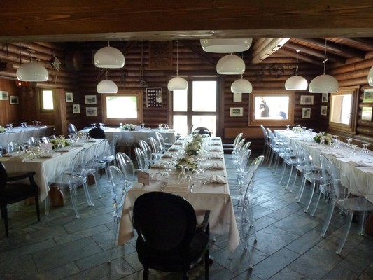 Il ristorante Courmayeur (Monte Bianco) La Grolla Chalet Restaurant