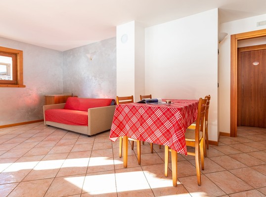 La zona giorno Appartamenti Chalet Forcola