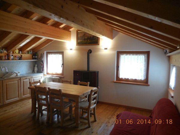 La zona giorno Chalet Volpi - Appartamenti