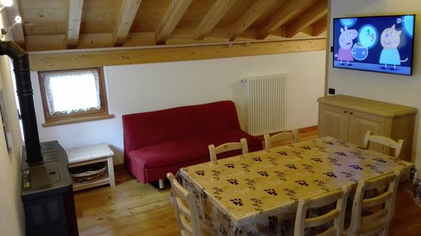 La zona giorno Chalet Volpi - Appartamenti