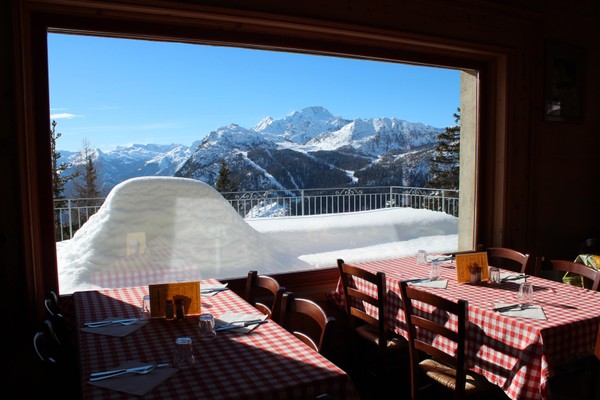 The restaurant Chiesa in Valmalenco Zoia