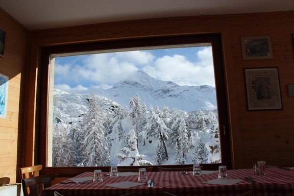 The restaurant Chiesa in Valmalenco Zoia