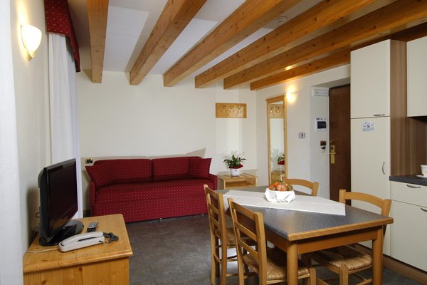 The living area Hotel + Residence Colfosco