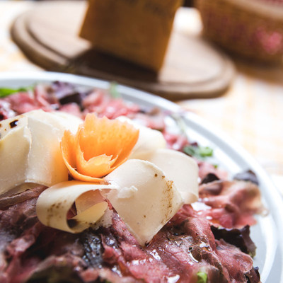 The restaurant Passo Rolle (San Martino di Castrozza) Vezzana