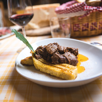 The restaurant Passo Rolle (San Martino di Castrozza) Vezzana