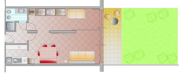 La planimetria Appartamento Condominio Le Nasse