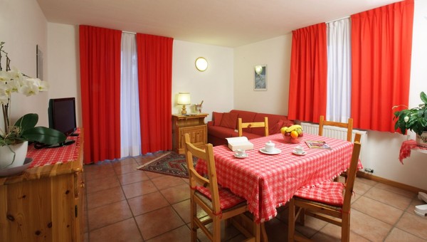La zona giorno Residence Al Caminetto