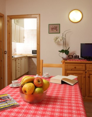 La zona giorno Residence Al Caminetto