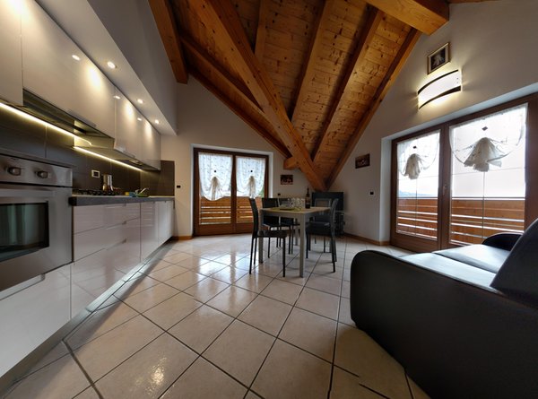 La zona giorno Casa Bellavista - Appartamenti 4 genziane