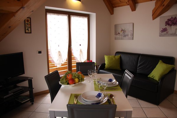 La zona giorno Casa Bellavista - Appartamenti 4 genziane