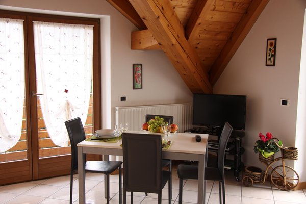 La zona giorno Casa Bellavista - Appartamenti 4 genziane
