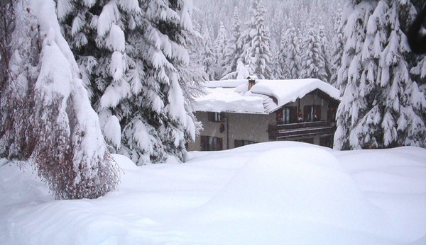 Winter Präsentationsbild Berghütte mit Zimmern La Montanara