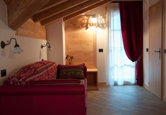 La zona giorno B&B in agriturismo Dalla Natura la Salute