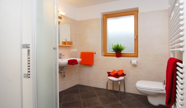 Foto del bagno Appartamenti in agriturismo Christelehof