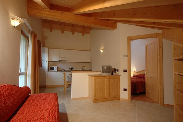 La zona giorno Residence Tana della Volpe