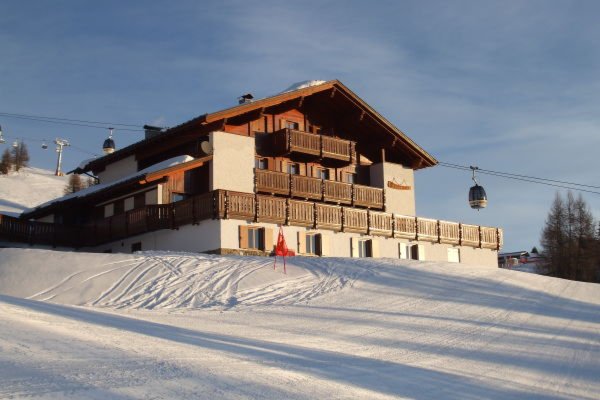 Winter presentation photo Mountain hut Panorama