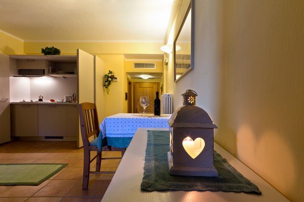 La zona giorno Appartamenti in agriturismo Prà Sec'