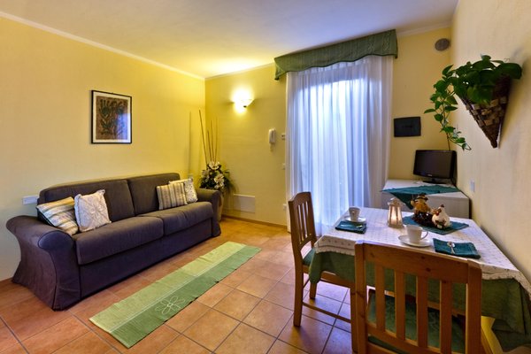 La zona giorno Appartamenti in agriturismo Prà Sec'