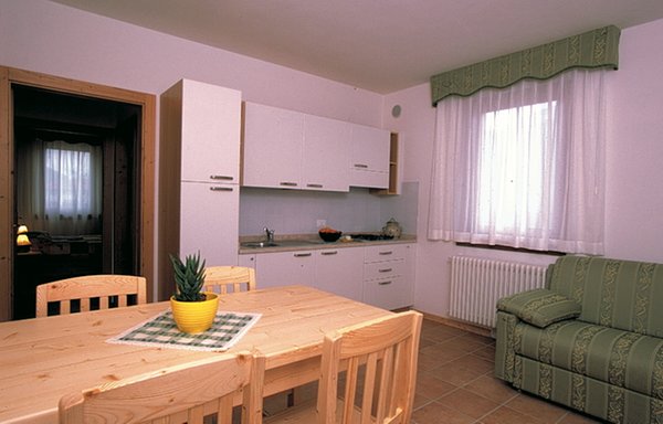 La zona giorno Appartamenti in agriturismo Prà Sec'