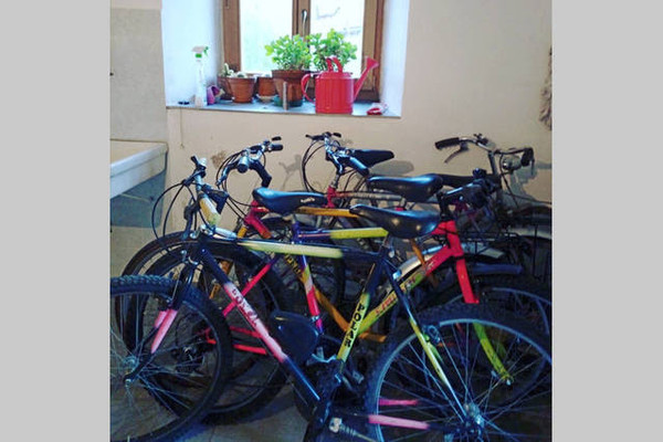 The bike storage