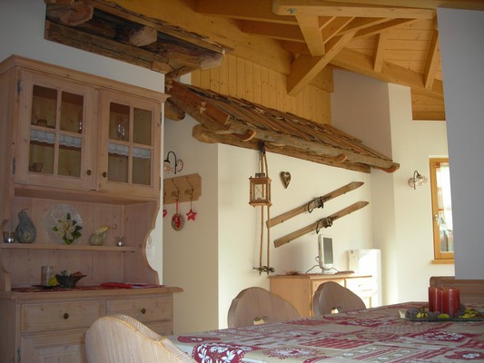 La zona giorno Appartamento Casa Tirolensis