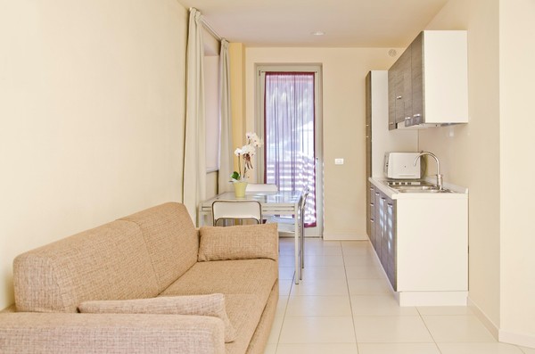 The living area Hotel Kube