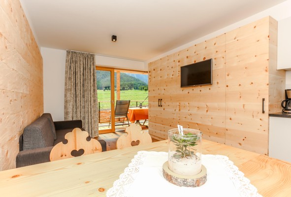 Der Wohnraum Ferienwohnungen auf dem Bauernhof Lerchnhof