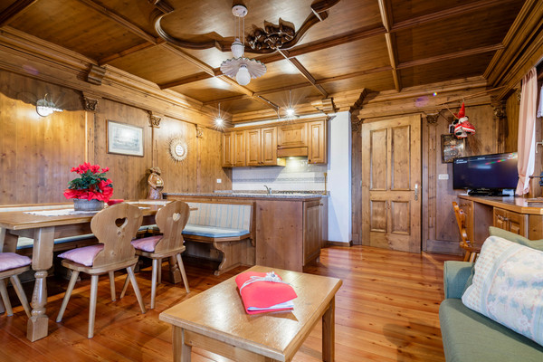 Der Wohnraum Ferienwohnung Pomarè Puicher Alberta