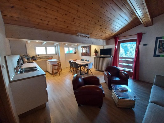 La zona giorno Appartamento Chalet Relax