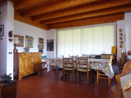 Der Wohnraum Ferienhaus La Rouine - Morgex