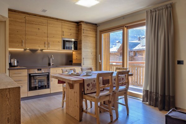La zona giorno Appartamenti Livigno Wooden House