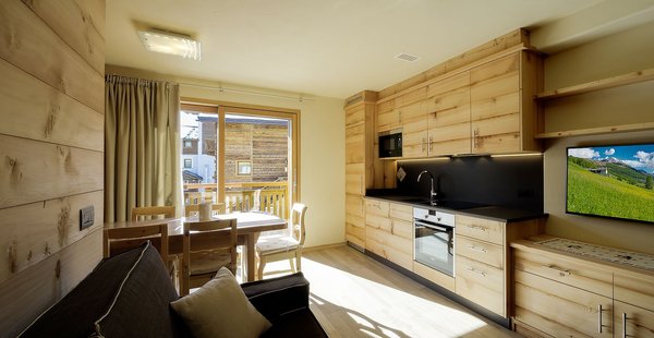 La zona giorno Appartamenti Livigno Wooden House