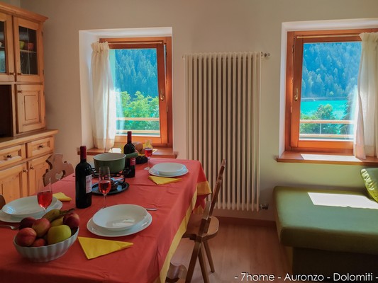 La zona giorno Appartamento 7home Auronzo Dolomiti