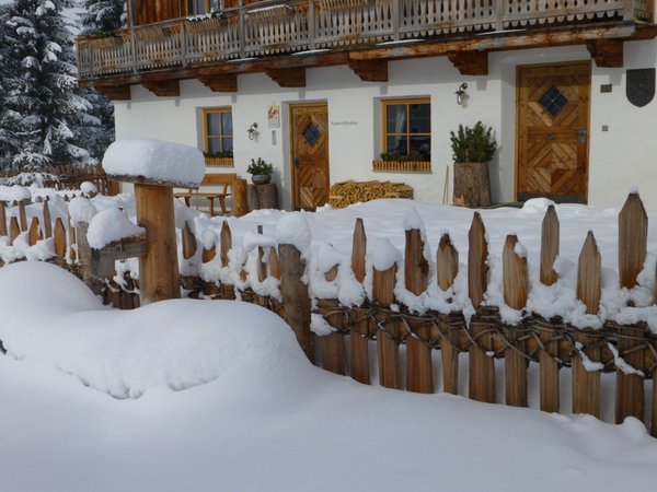 Foto esterno in inverno Bruggerhof
